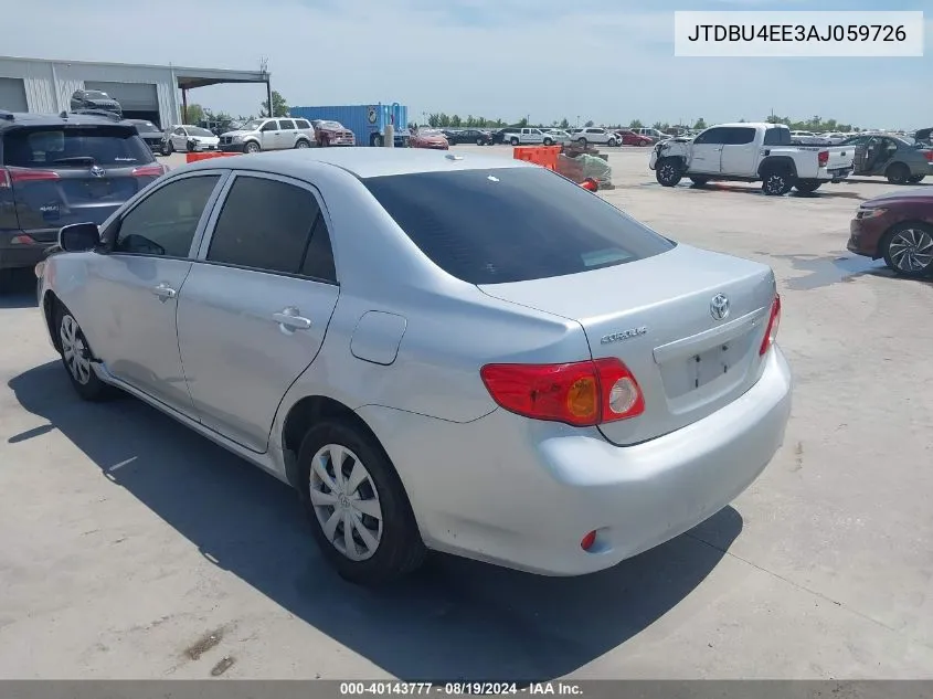 2010 Toyota Corolla Le VIN: JTDBU4EE3AJ059726 Lot: 40143777