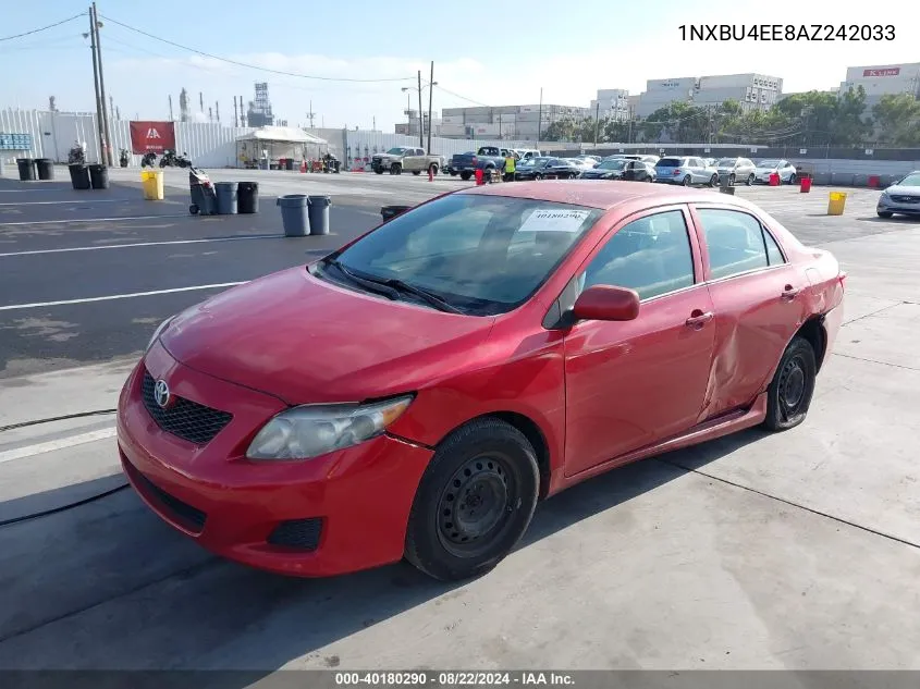 2010 Toyota Corolla Le VIN: 1NXBU4EE8AZ242033 Lot: 40180290