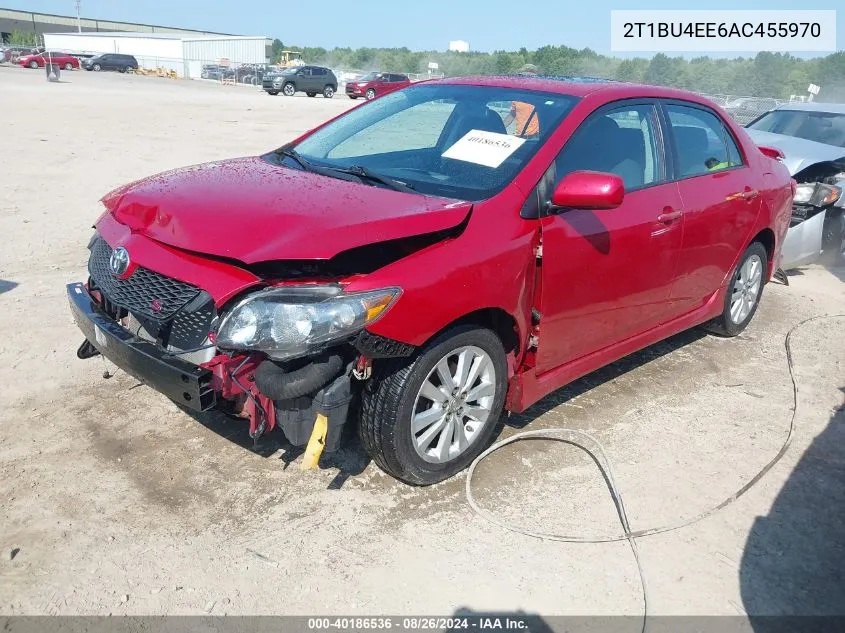 2010 Toyota Corolla S VIN: 2T1BU4EE6AC455970 Lot: 40186536