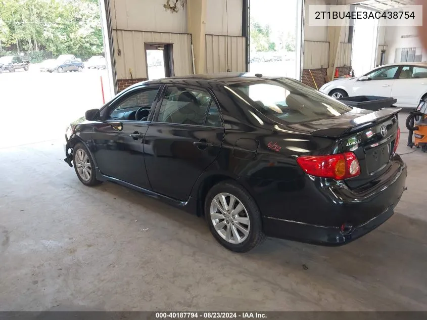 2010 Toyota Corolla S VIN: 2T1BU4EE3AC438754 Lot: 40187794