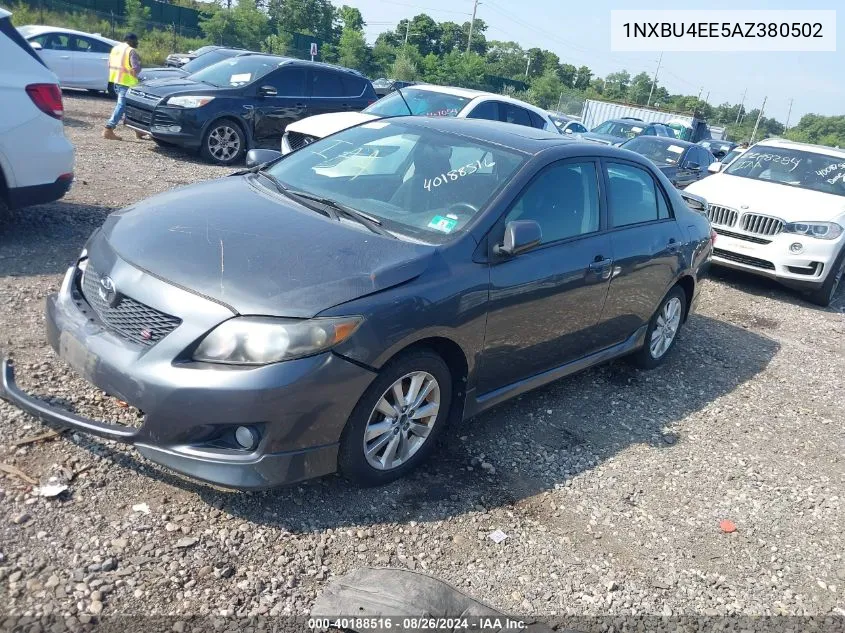 2010 Toyota Corolla S VIN: 1NXBU4EE5AZ380502 Lot: 40188516