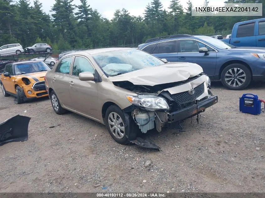 2010 Toyota Corolla Le VIN: 1NXBU4EEXAZ204142 Lot: 40193112