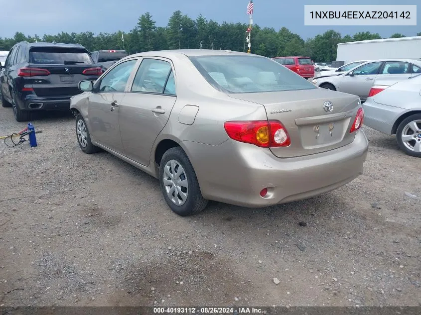 2010 Toyota Corolla Le VIN: 1NXBU4EEXAZ204142 Lot: 40193112