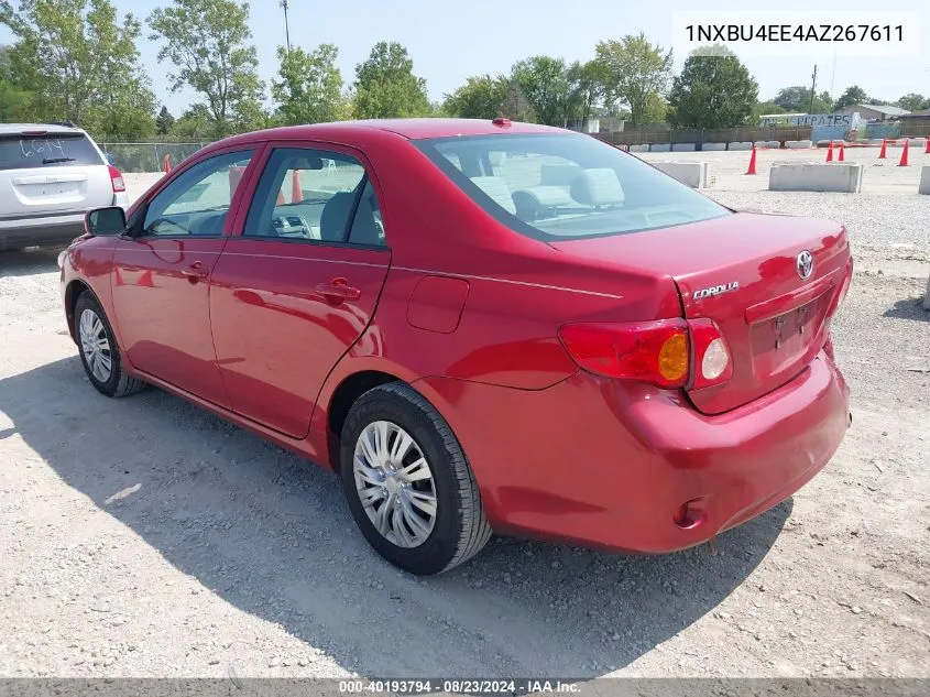 2010 Toyota Corolla Le VIN: 1NXBU4EE4AZ267611 Lot: 40193794