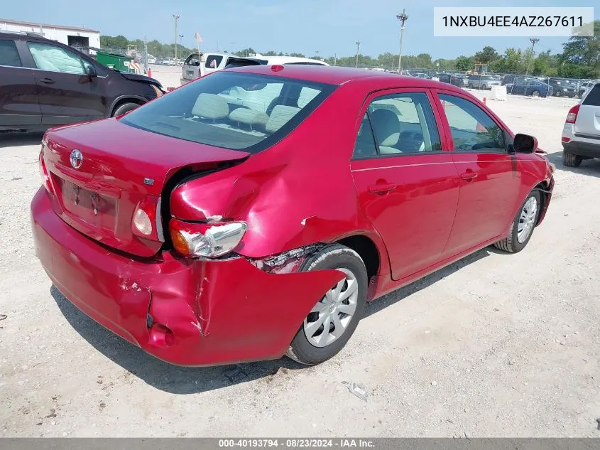 2010 Toyota Corolla Le VIN: 1NXBU4EE4AZ267611 Lot: 40193794