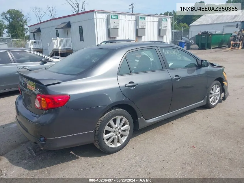 2010 Toyota Corolla S VIN: 1NXBU4EE0AZ350355 Lot: 40206497