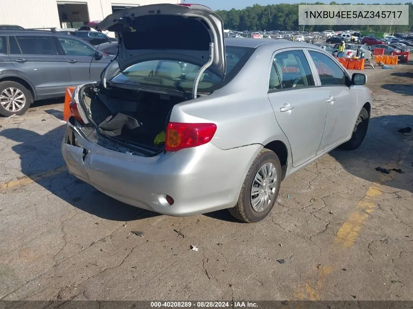 2010 Toyota Corolla Le VIN: 1NXBU4EE5AZ345717 Lot: 40208289