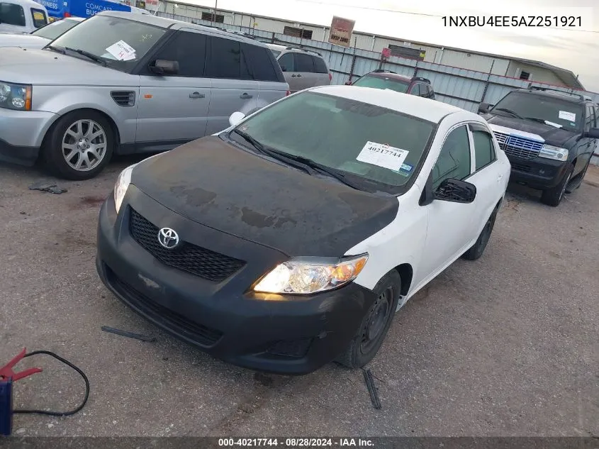 2010 Toyota Corolla Le VIN: 1NXBU4EE5AZ251921 Lot: 40217744