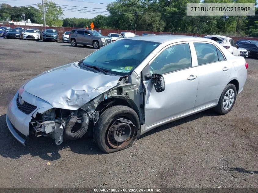 2010 Toyota Corolla Le VIN: 2T1BU4EE0AC218908 Lot: 40218052