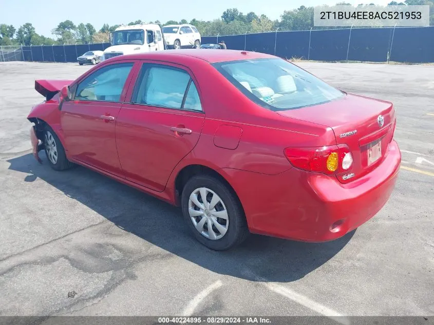 2010 Toyota Corolla Le VIN: 2T1BU4EE8AC521953 Lot: 40224895