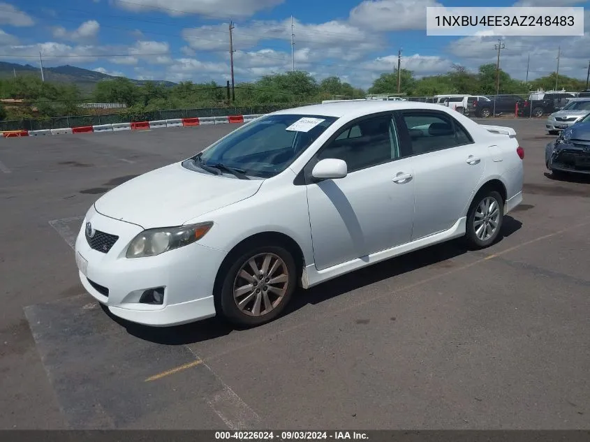 2010 Toyota Corolla S VIN: 1NXBU4EE3AZ248483 Lot: 40226024