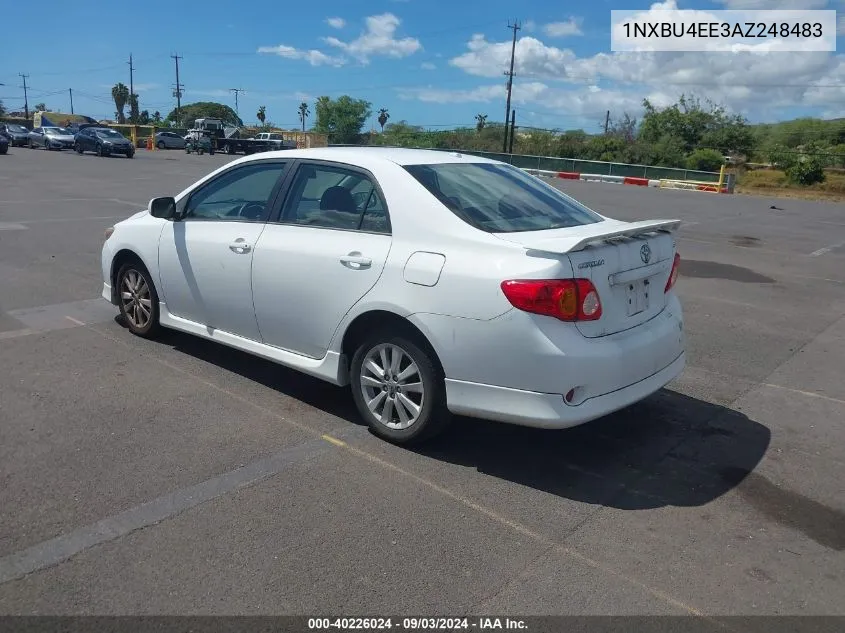 2010 Toyota Corolla S VIN: 1NXBU4EE3AZ248483 Lot: 40226024