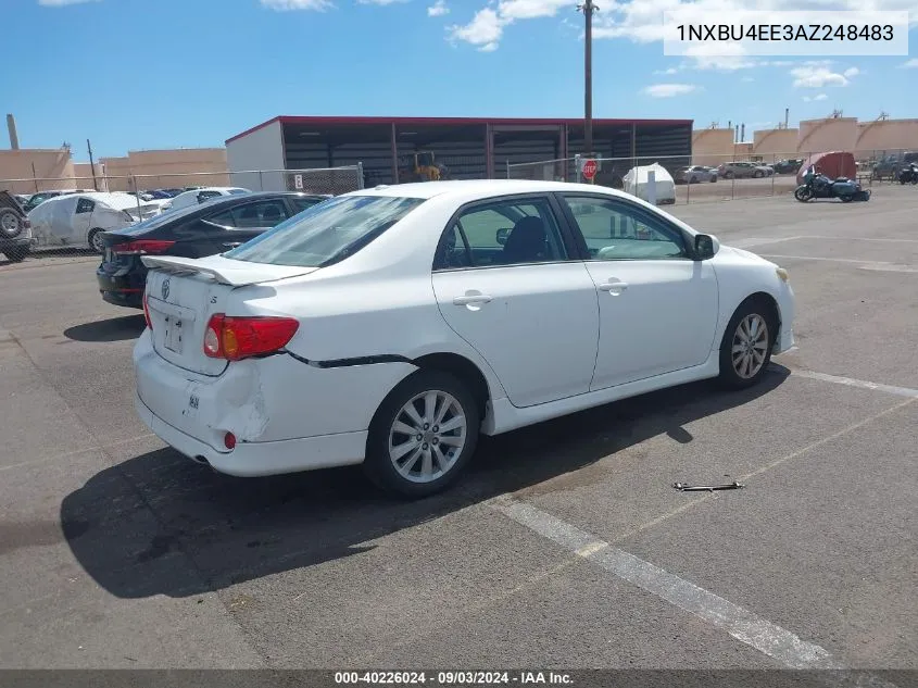 1NXBU4EE3AZ248483 2010 Toyota Corolla S