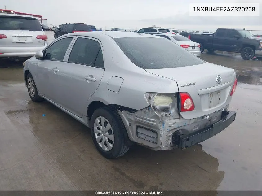 2010 Toyota Corolla Le VIN: 1NXBU4EE2AZ320208 Lot: 40231632