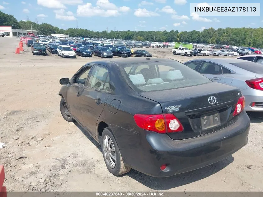 2010 Toyota Corolla Le VIN: 1NXBU4EE3AZ178113 Lot: 40237840