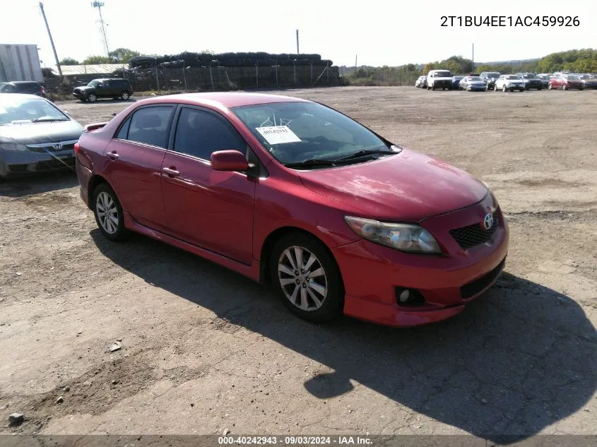 2010 Toyota Corolla S VIN: 2T1BU4EE1AC459926 Lot: 40242943