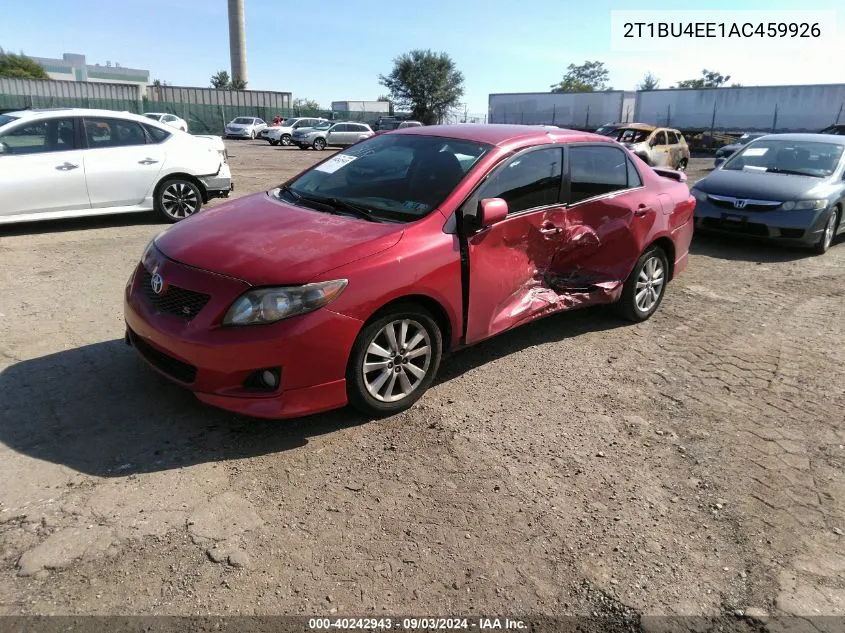 2010 Toyota Corolla S VIN: 2T1BU4EE1AC459926 Lot: 40242943