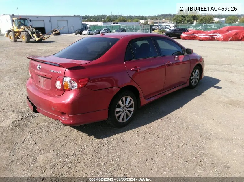 2010 Toyota Corolla S VIN: 2T1BU4EE1AC459926 Lot: 40242943