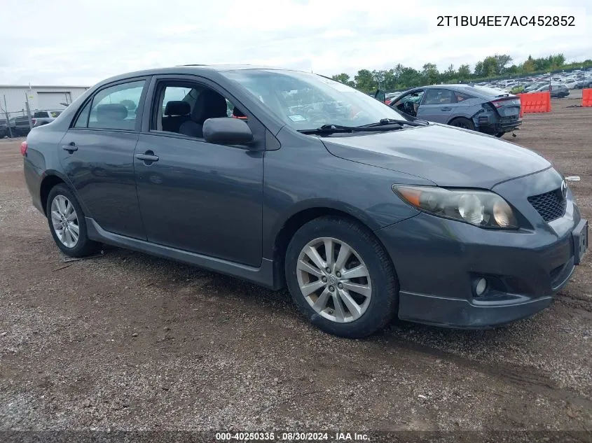 2010 Toyota Corolla S VIN: 2T1BU4EE7AC452852 Lot: 40250335