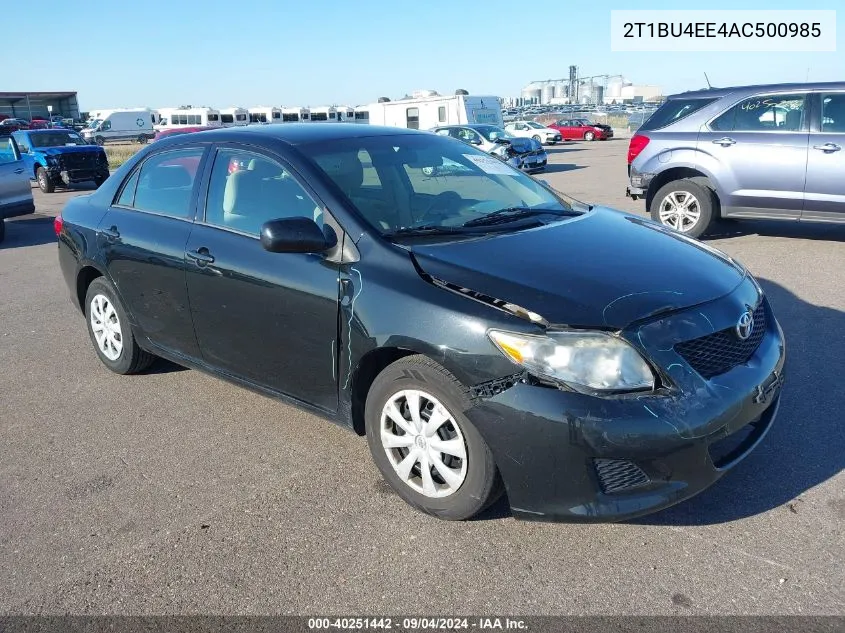 2T1BU4EE4AC500985 2010 Toyota Corolla S/Le/Xle