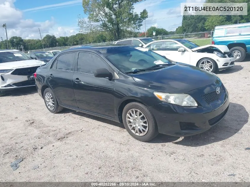 2010 Toyota Corolla S/Le/Xle VIN: 2T1BU4EE0AC520120 Lot: 40252266