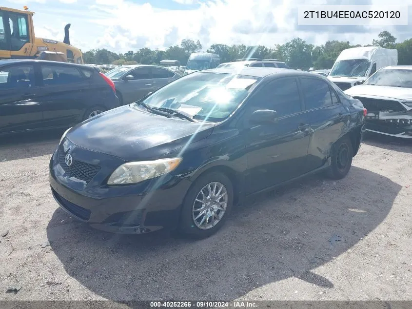 2010 Toyota Corolla S/Le/Xle VIN: 2T1BU4EE0AC520120 Lot: 40252266