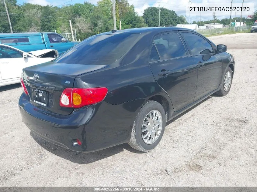 2010 Toyota Corolla S/Le/Xle VIN: 2T1BU4EE0AC520120 Lot: 40252266