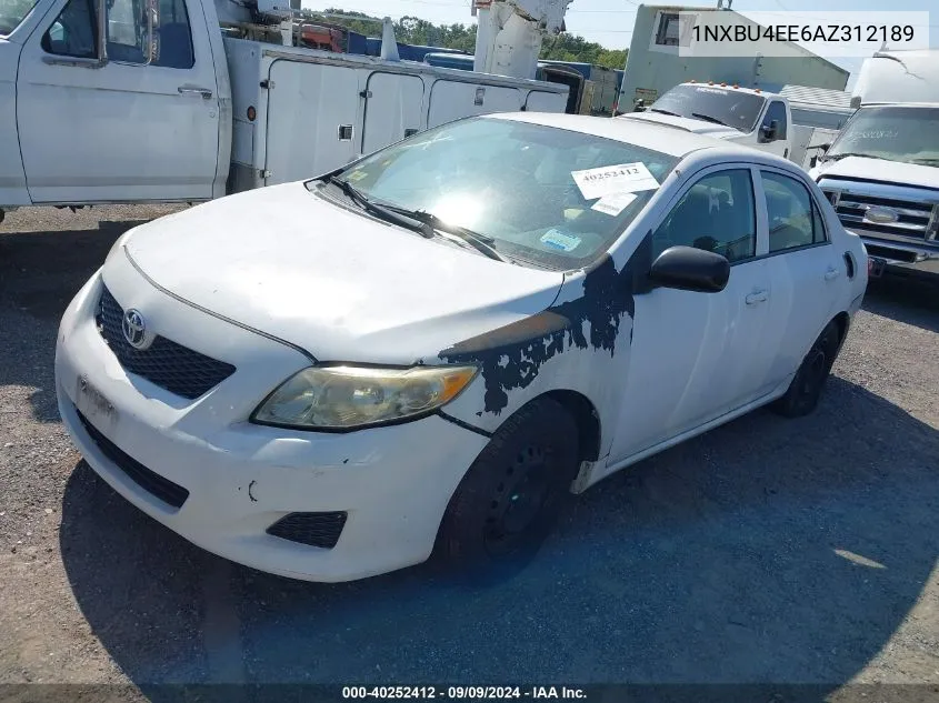 2010 Toyota Corolla VIN: 1NXBU4EE6AZ312189 Lot: 40252412