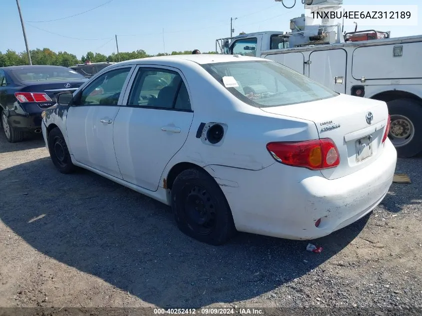 2010 Toyota Corolla VIN: 1NXBU4EE6AZ312189 Lot: 40252412