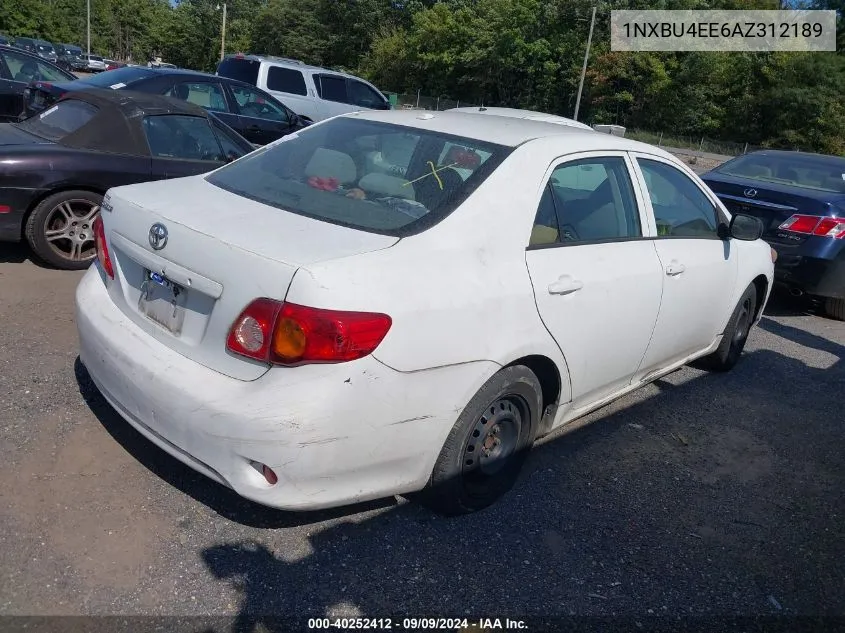 2010 Toyota Corolla VIN: 1NXBU4EE6AZ312189 Lot: 40252412