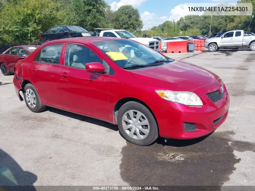 2010 Toyota Corolla Le VIN: 1NXBU4EE1AZ254301 Lot: 40273708