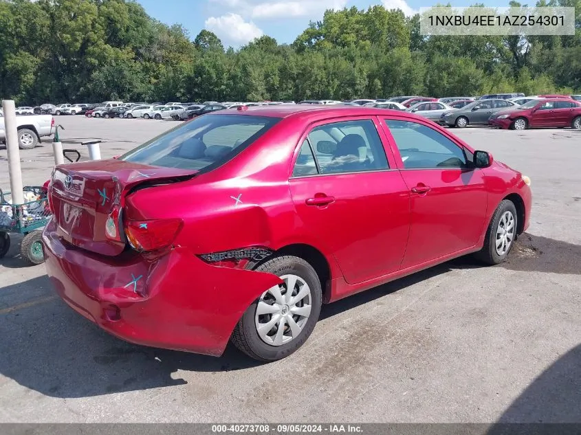 2010 Toyota Corolla Le VIN: 1NXBU4EE1AZ254301 Lot: 40273708