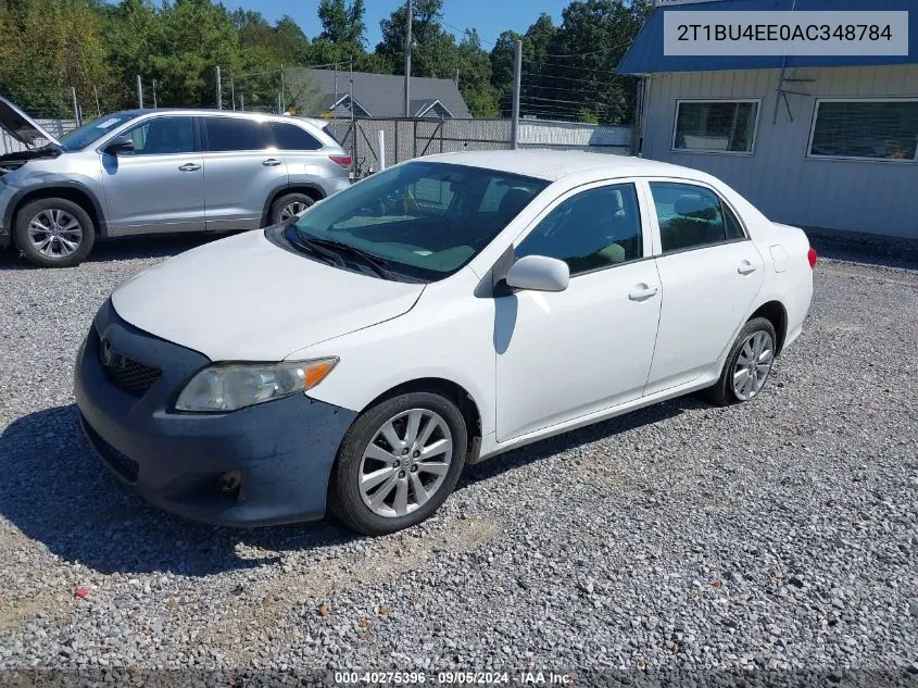 2010 Toyota Corolla Le VIN: 2T1BU4EE0AC348784 Lot: 40275396