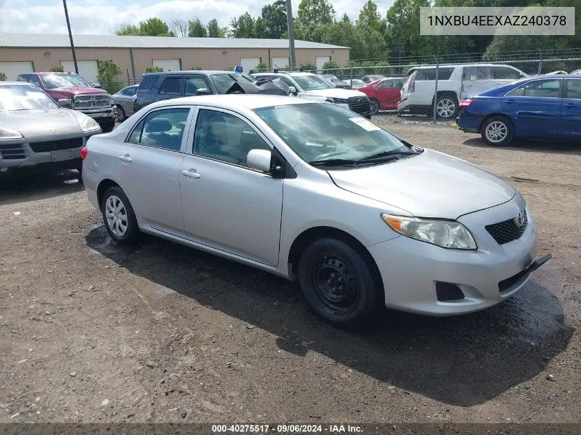 2010 Toyota Corolla Le VIN: 1NXBU4EEXAZ240378 Lot: 40275517