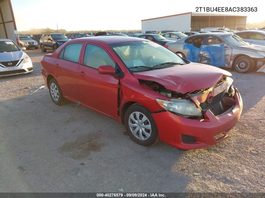 2010 Toyota Corolla Le VIN: 2T1BU4EE8AC383363 Lot: 40276579