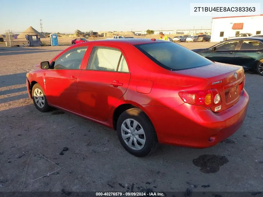 2010 Toyota Corolla Le VIN: 2T1BU4EE8AC383363 Lot: 40276579