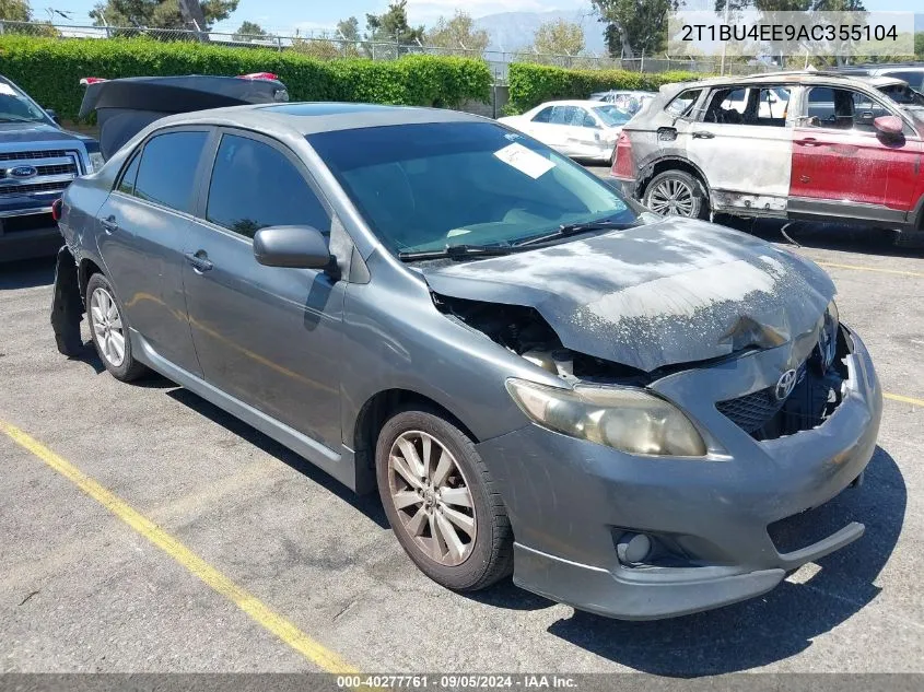 2010 Toyota Corolla S VIN: 2T1BU4EE9AC355104 Lot: 40277761