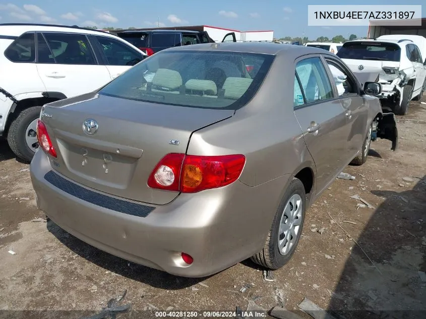 2010 Toyota Corolla Le VIN: 1NXBU4EE7AZ331897 Lot: 40281250