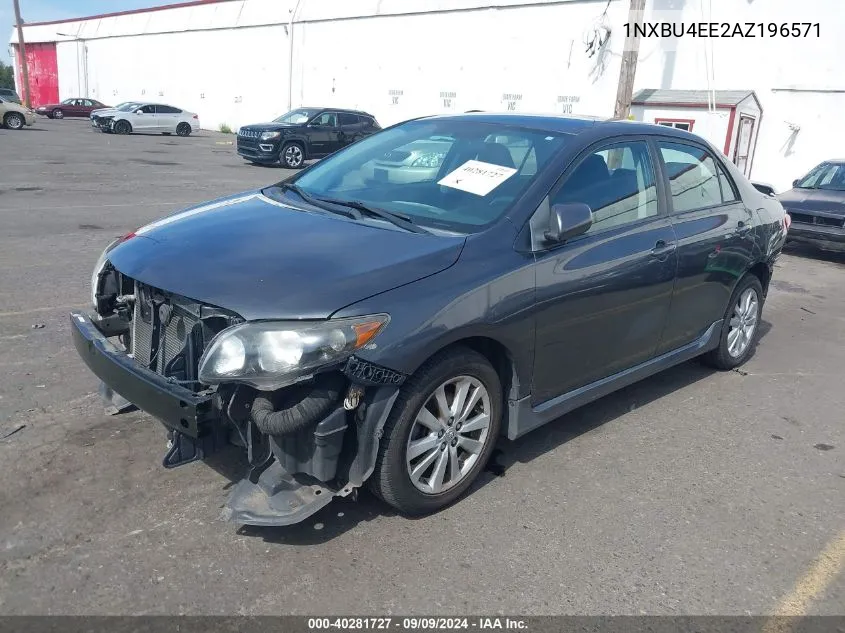 2010 Toyota Corolla S VIN: 1NXBU4EE2AZ196571 Lot: 40281727