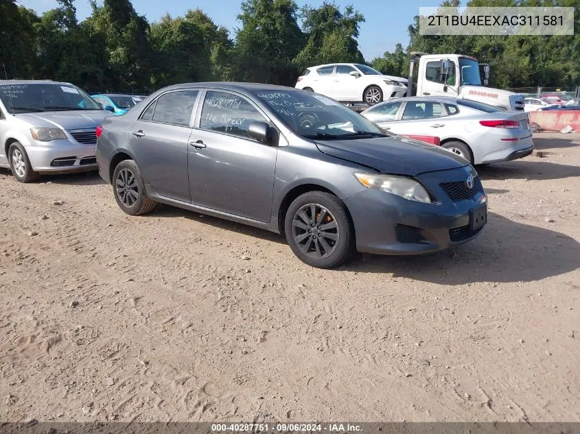 2010 Toyota Corolla Le VIN: 2T1BU4EEXAC311581 Lot: 40287751