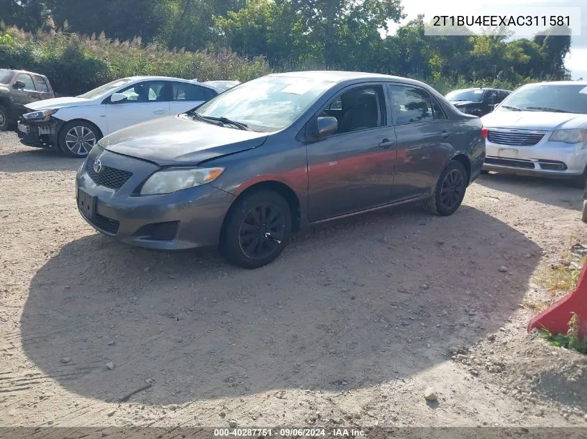 2010 Toyota Corolla Le VIN: 2T1BU4EEXAC311581 Lot: 40287751