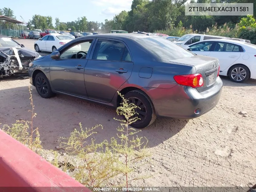 2010 Toyota Corolla Le VIN: 2T1BU4EEXAC311581 Lot: 40287751