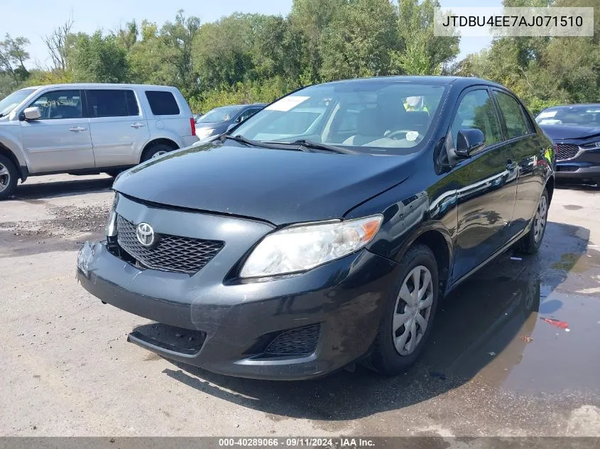 2010 Toyota Corolla Le VIN: JTDBU4EE7AJ071510 Lot: 40289066