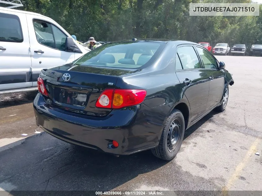 2010 Toyota Corolla Le VIN: JTDBU4EE7AJ071510 Lot: 40289066