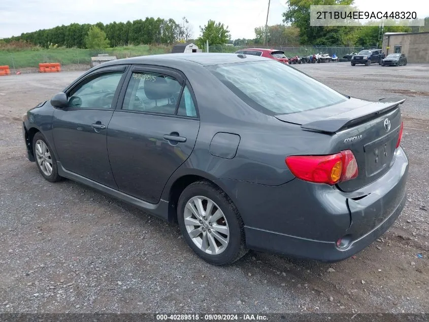 2010 Toyota Corolla S VIN: 2T1BU4EE9AC448320 Lot: 40289515