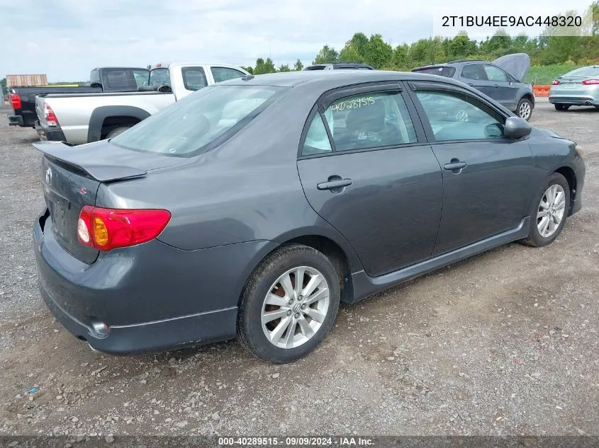 2010 Toyota Corolla S VIN: 2T1BU4EE9AC448320 Lot: 40289515