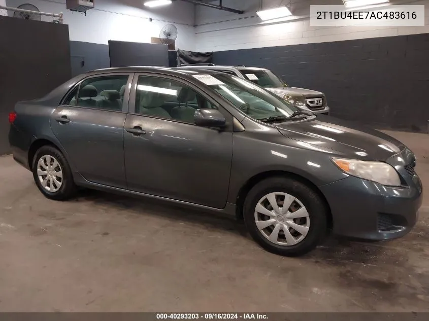 2010 Toyota Corolla Le VIN: 2T1BU4EE7AC483616 Lot: 40293203