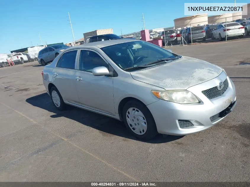 2010 Toyota Corolla S/Le/Xle VIN: 1NXPU4EE7AZ20871 Lot: 40294831