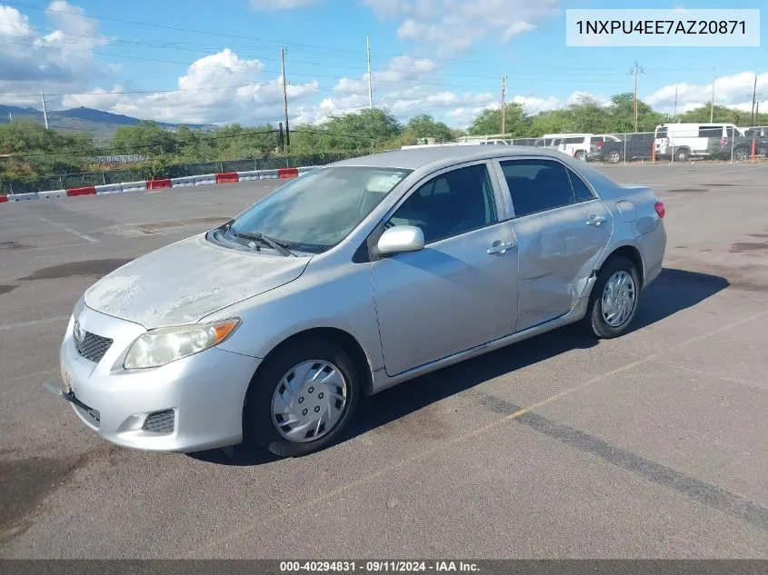 2010 Toyota Corolla S/Le/Xle VIN: 1NXPU4EE7AZ20871 Lot: 40294831