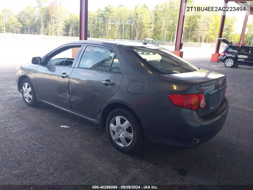 2010 Toyota Corolla Le VIN: 2T1BU4EE2AC223494 Lot: 40296069